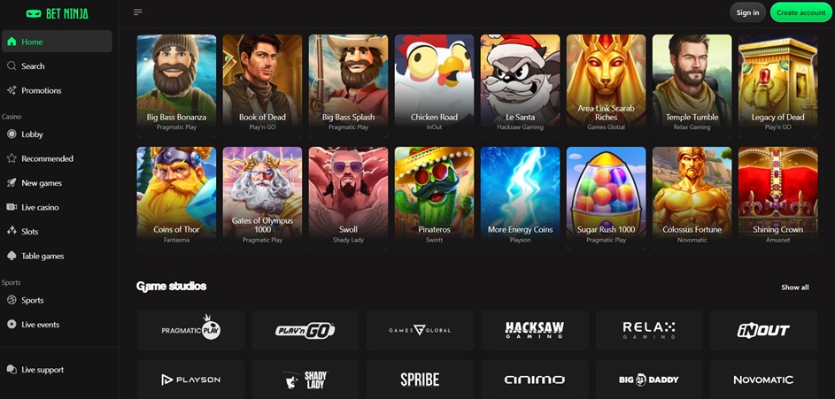 Betninja Casino review